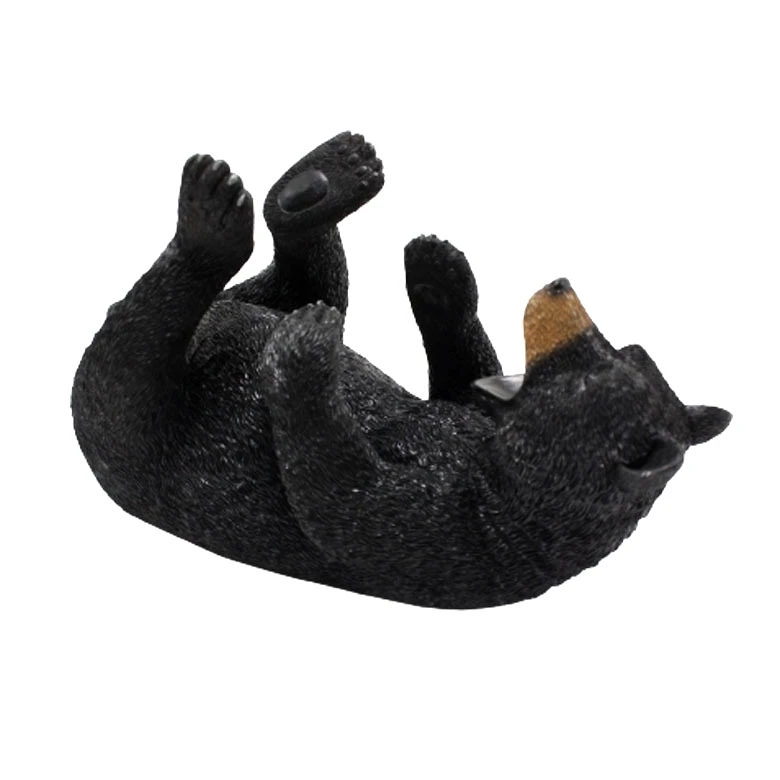 Черный фигурка медведя винный держатель Декоративные смолы медведь для бутылок