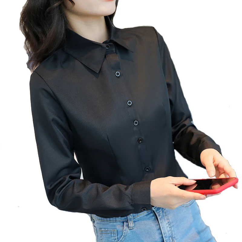 Blusas Women Chiffon Tops And Blouses Office Lady Blouse Long Sleeve Shirts Women Blouses Plus Size Tops Casual Shirt Female