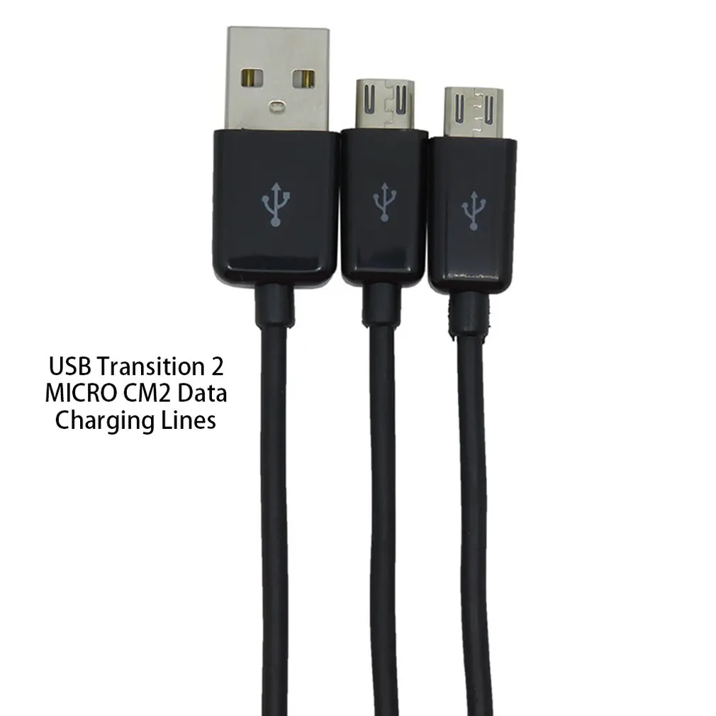 Высококачественный черный USB 2 0 Dual Micro Мужской y разветвитель кабель для зарядки и