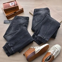 autumn and winter washed scratch legged jeans mens pants comfortable and versatile retro closure casual pants