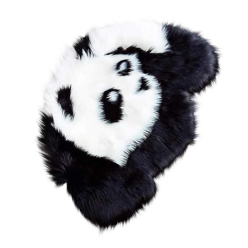Коврик с изображением панды из искусственной овчины пушистый ковер для гостиной