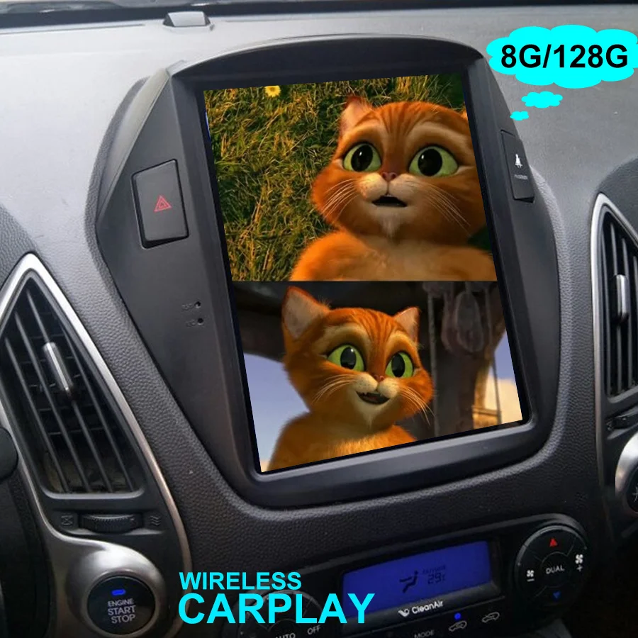 

Мультимедийный видеоплеер 10,4 дюйма в стиле Tesla, 2din, навигация GPS, Android, Автомагнитола для Hyundai Tucson IX35 2009-2015, головное устройство