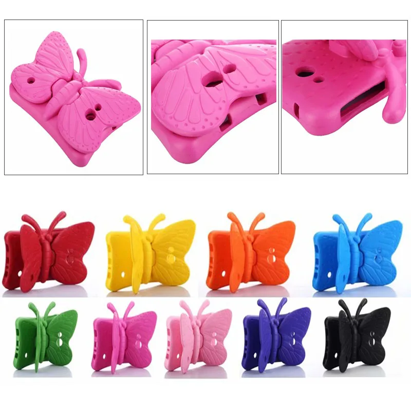 

3D EVA Shockproof Case for Samsung T290 T380 T510 P610 T500 T110 T210 T230 T280 Kids Butterfly Tablet Cover Stand Funda