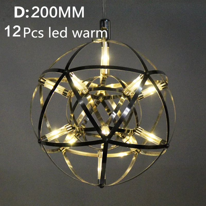 

Hand Made Stainless Steel Firework Pendant Light Modern Pendant Lighting Villa Hotel Project Lighting Ball Restaurant Designer
