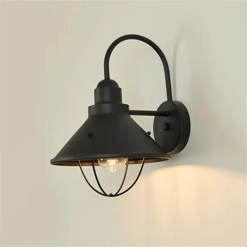 Matte Black Farmhouse Indoor Outdoor Wall Mount Sconce Fixture with or without Light Bulb Gooseneck Wall Sconce Barn Lights