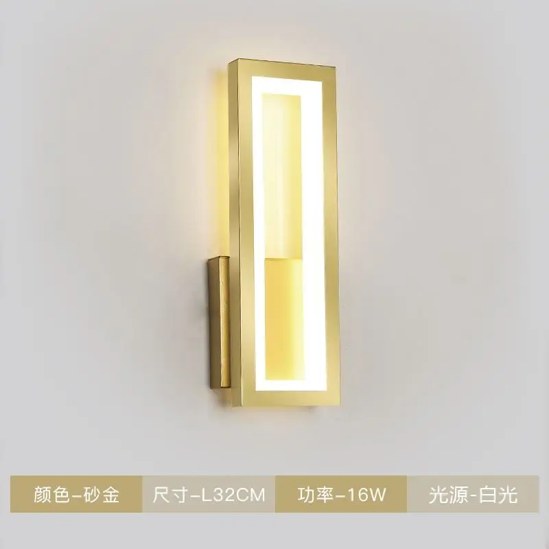 

Modern Minimalist Wall Lamps Living Room Bedroom Bedside 16W AC96V-260V LED Sconce black white Lamp Aisle Lighting decoration