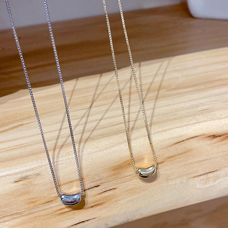 

Trendy Exquisite Plant Beans Chain Necklace for Women Temperament Jewelry High Quality Pendant Wedding Party Girl Gift Ins Hot