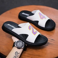 2021 summer men beach shoes outdoor sandals digital flip flops men indoor slippers black and white wading shoes men trendy shoes