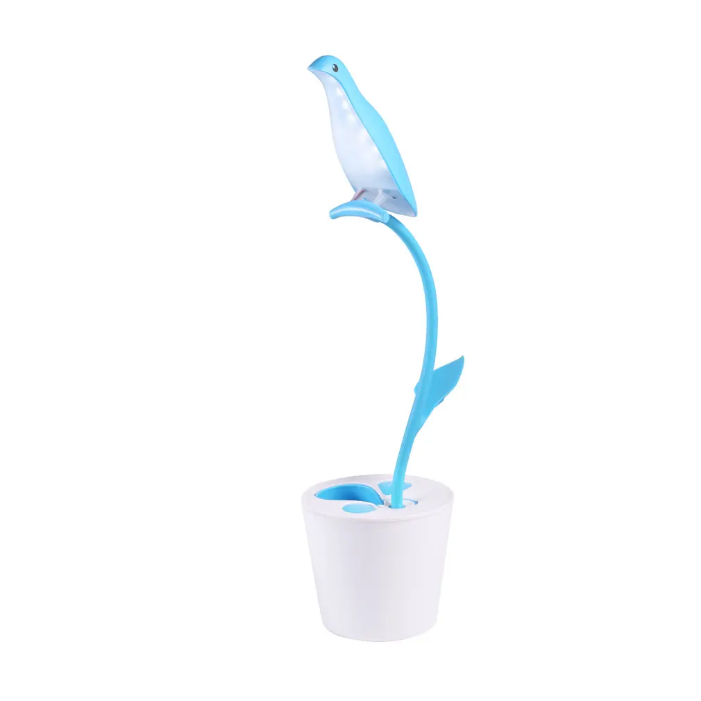 Гибкий Настольный светильник для чтения уникальный птичий USB 13 светодиодный