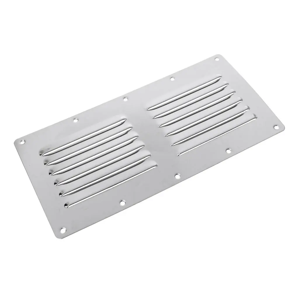 

23x11.5cm Stainless Steel Louvered Vent Cover Louver Ventilation Boat Marine