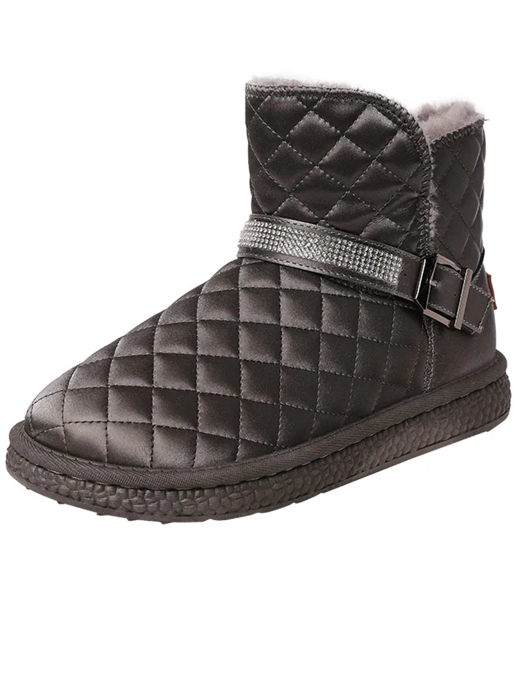 

Women Boots Women Zapatos De Mujer Zapatos Snow Boots Women's Shoes Winter Style Plus Velvet Cotton Shoes Non-slip Ankle Boots