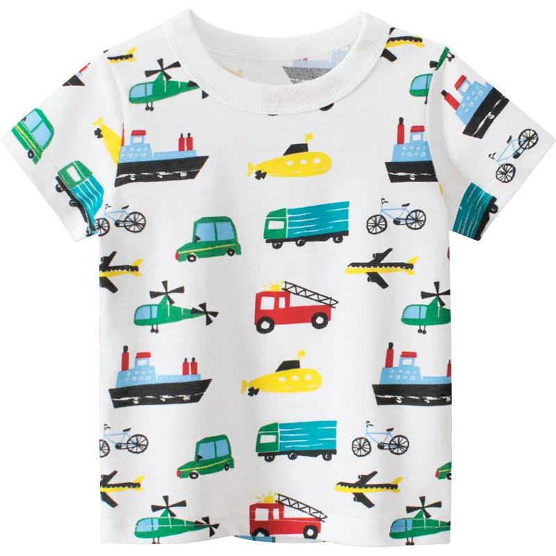 

Children T-shirt for baby Boys Print Car Machine Boys T Shirt for kids Tops tees Cartoon Kids t-shirts Clothes 2-7 Years