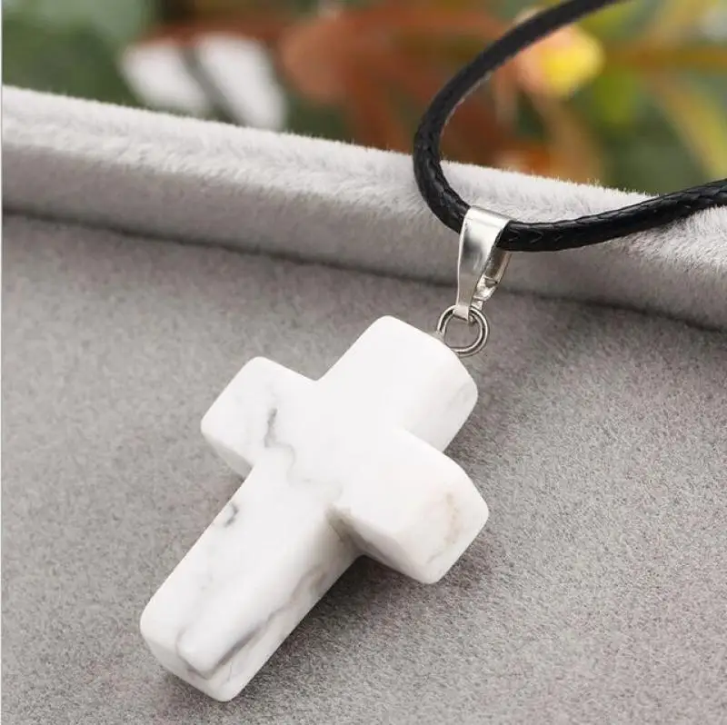 Новые модные ювелирные изделия Bohe натуральный камень тигровый глаз крест кварц