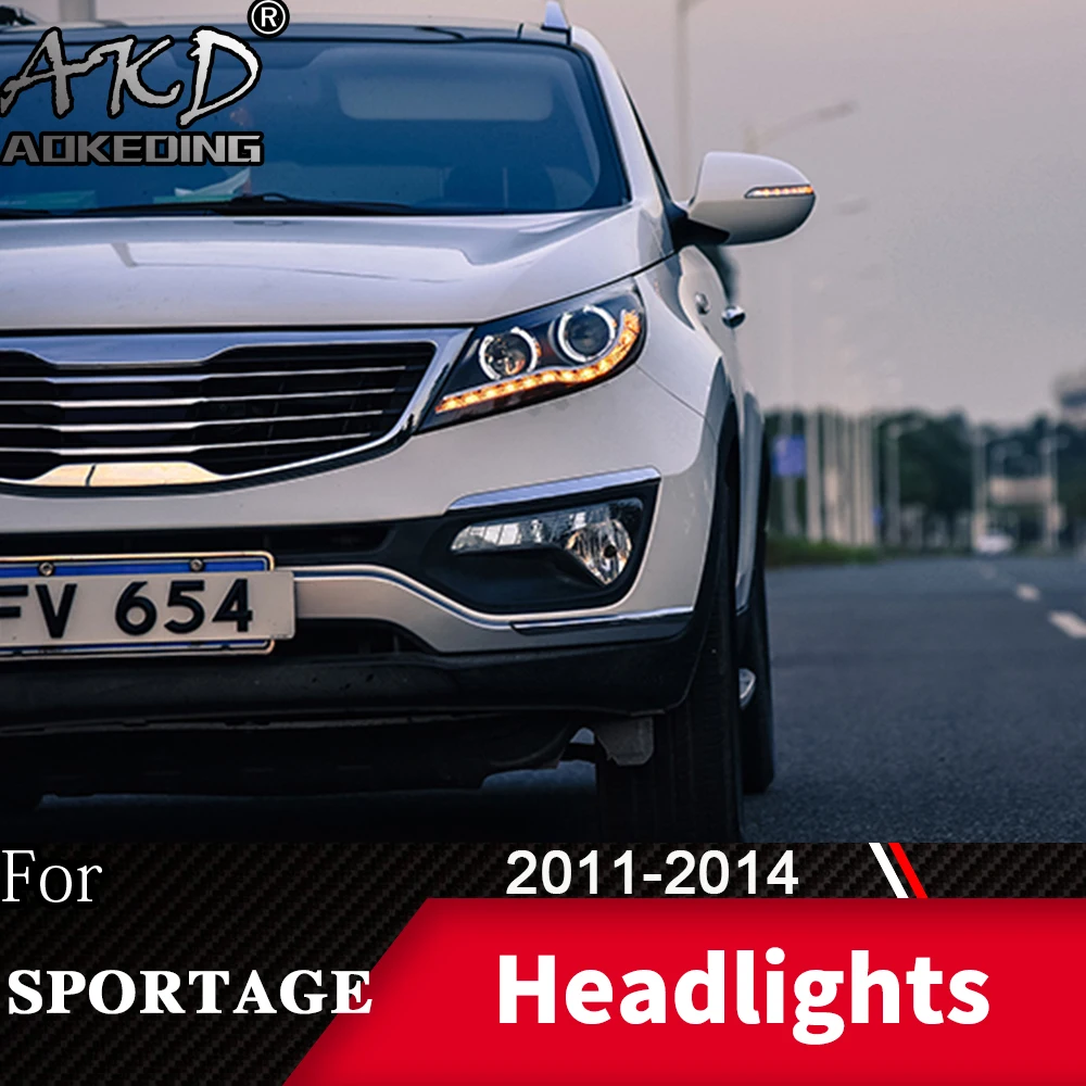 Передняя фара для автомобиля Kia Sportage 2011 2014 R головной светильник тумана дневные