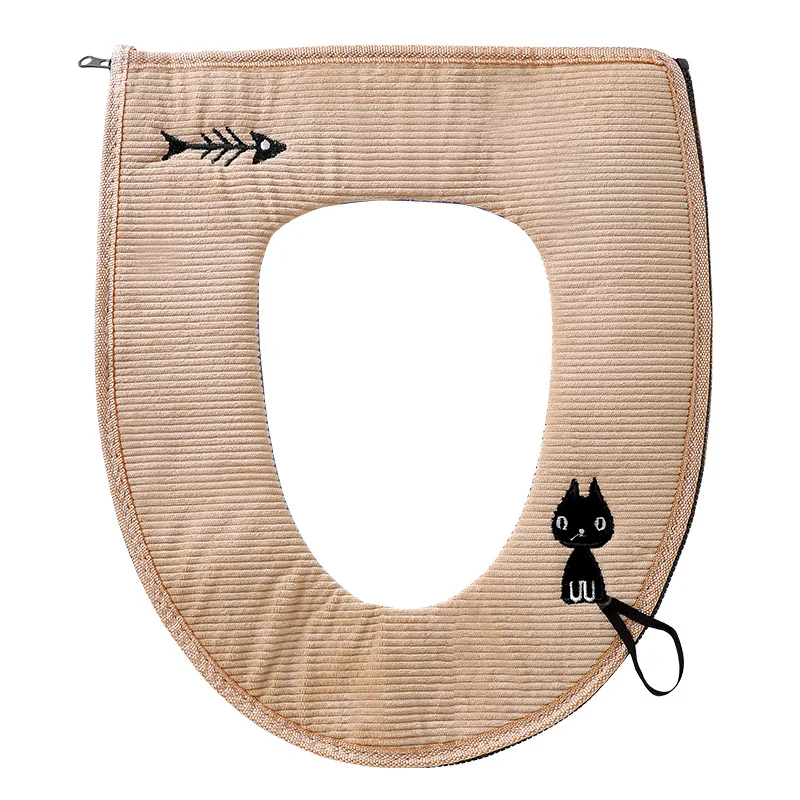 Теплый мягкий чехол для сиденья унитаза обогреватель мультяшный Рождественское