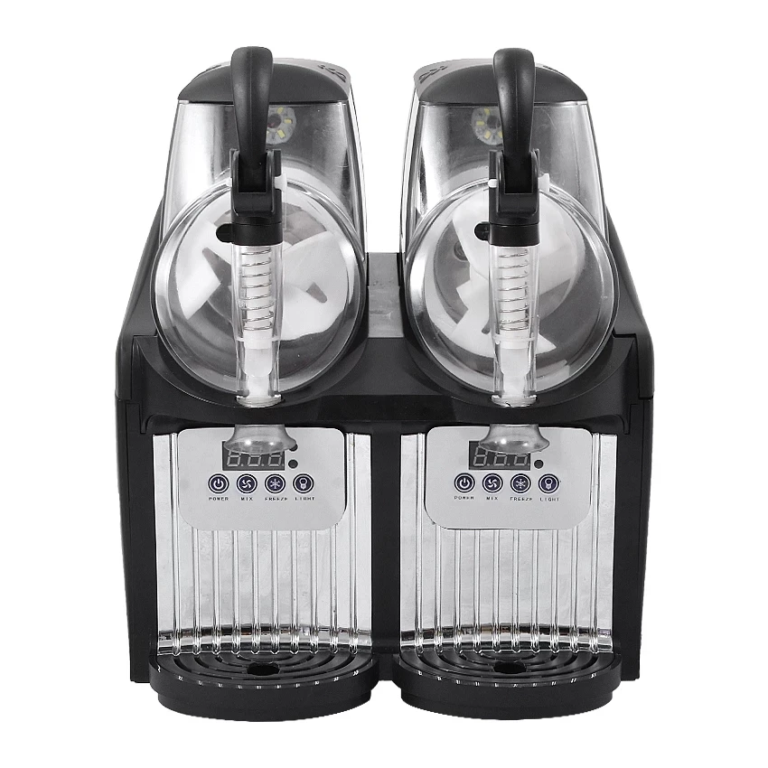 

Commercial melting machine mini slush machine ice snow Cold Drink Maker 2 Tank 2L+2L Smoothies Granita machine Sand ice machine