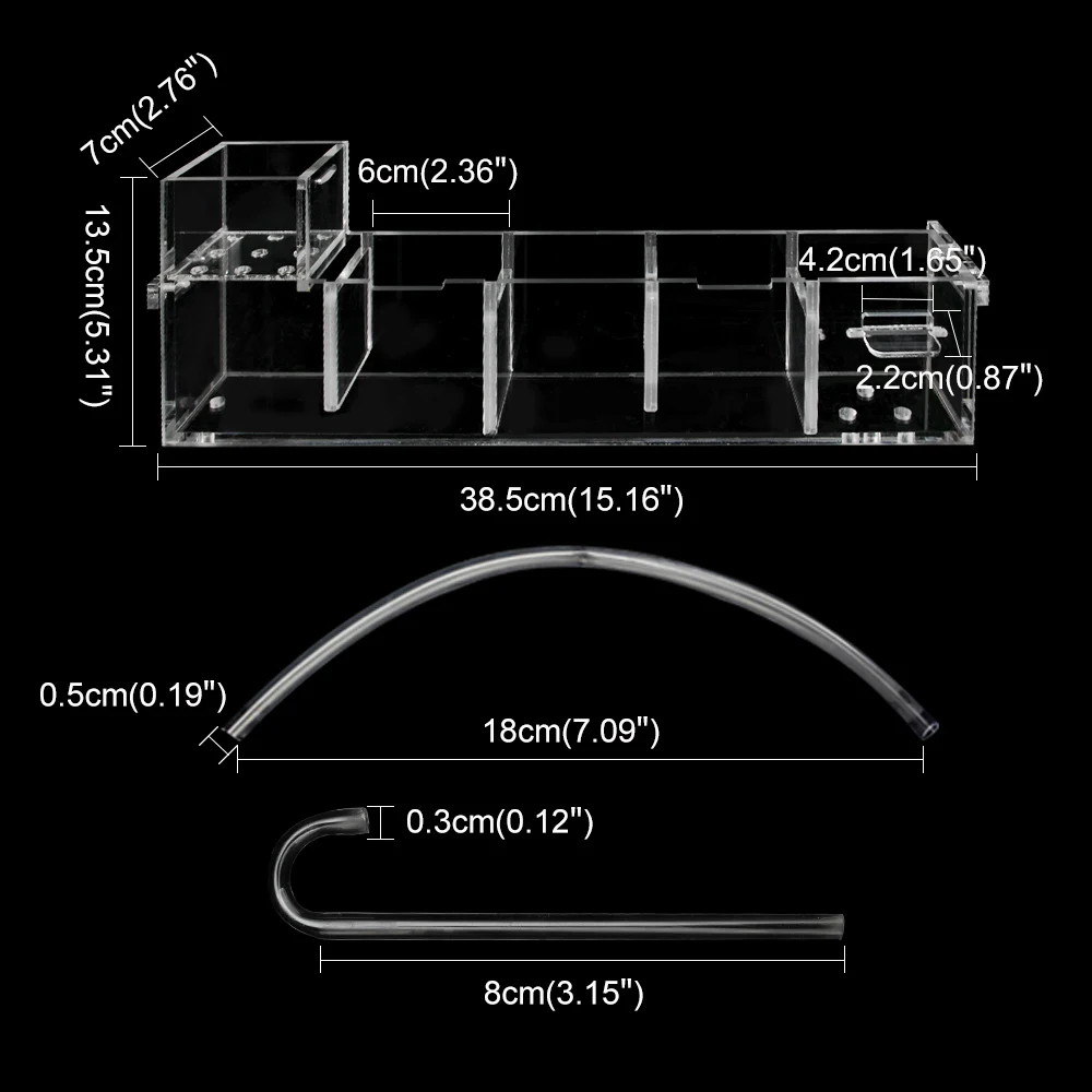 6 Grids Senzeal аквариум акриловый 1-6 сетки Аквариум Внешний фильтр коробка чистая вода повышение прозрачности кислорода - Цвет: 6 Grids