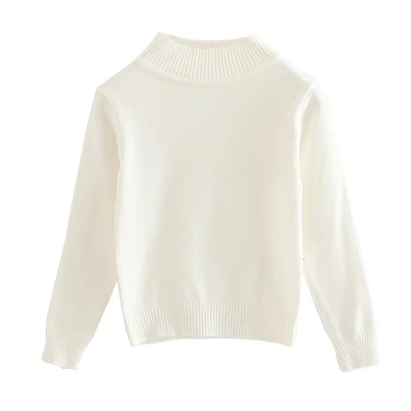 Детский свитер однотонный пуловер серого цвета с высоким воротом для мальчиков и