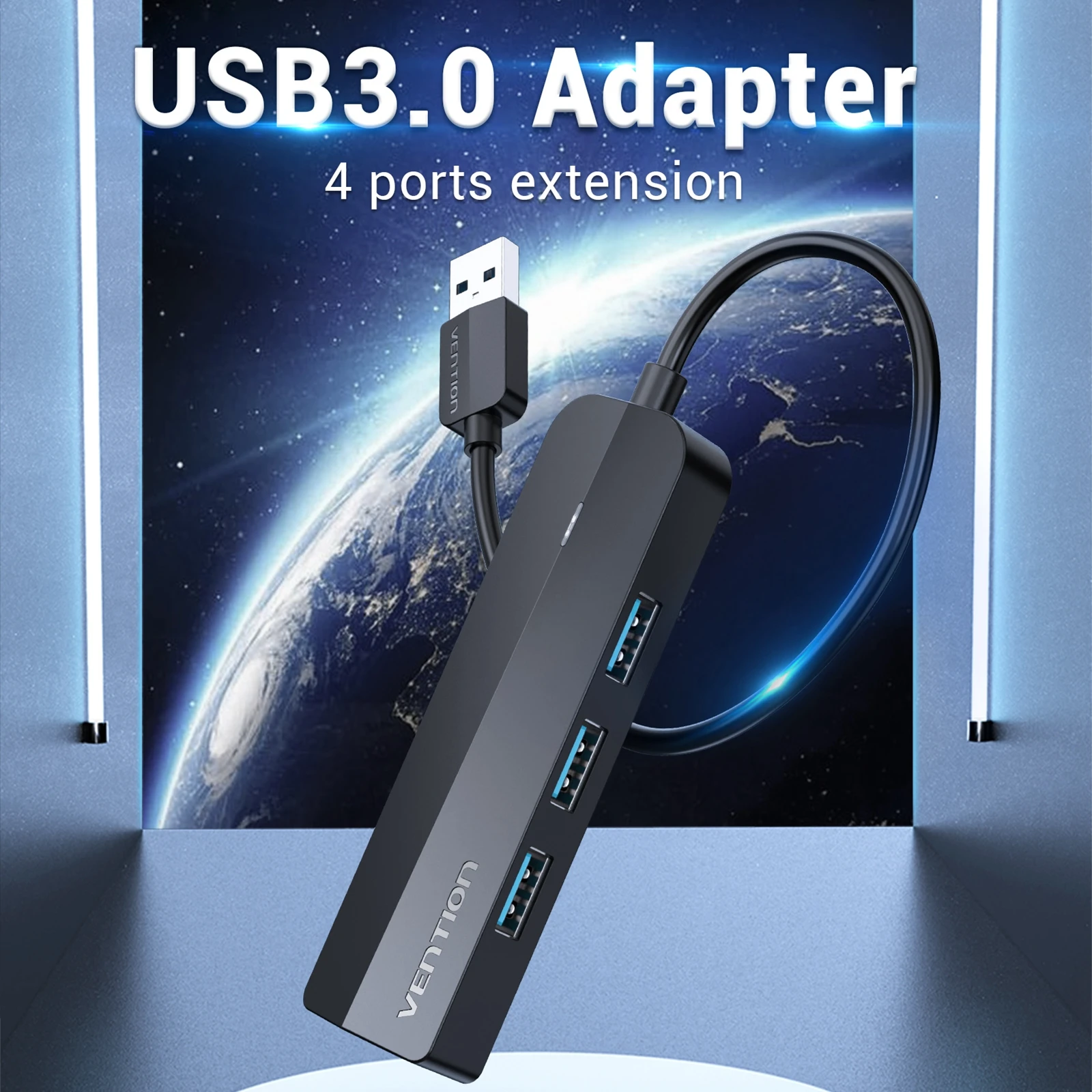 

USB 3.0 Hub USB Hub with 3 Port USB3.0 Connector USB to Ethernet Adapter for Computer Laptop PC