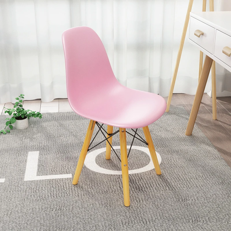 Обеденный стул из цельного дерева спинка для отдыха пластиковый офисное кресло