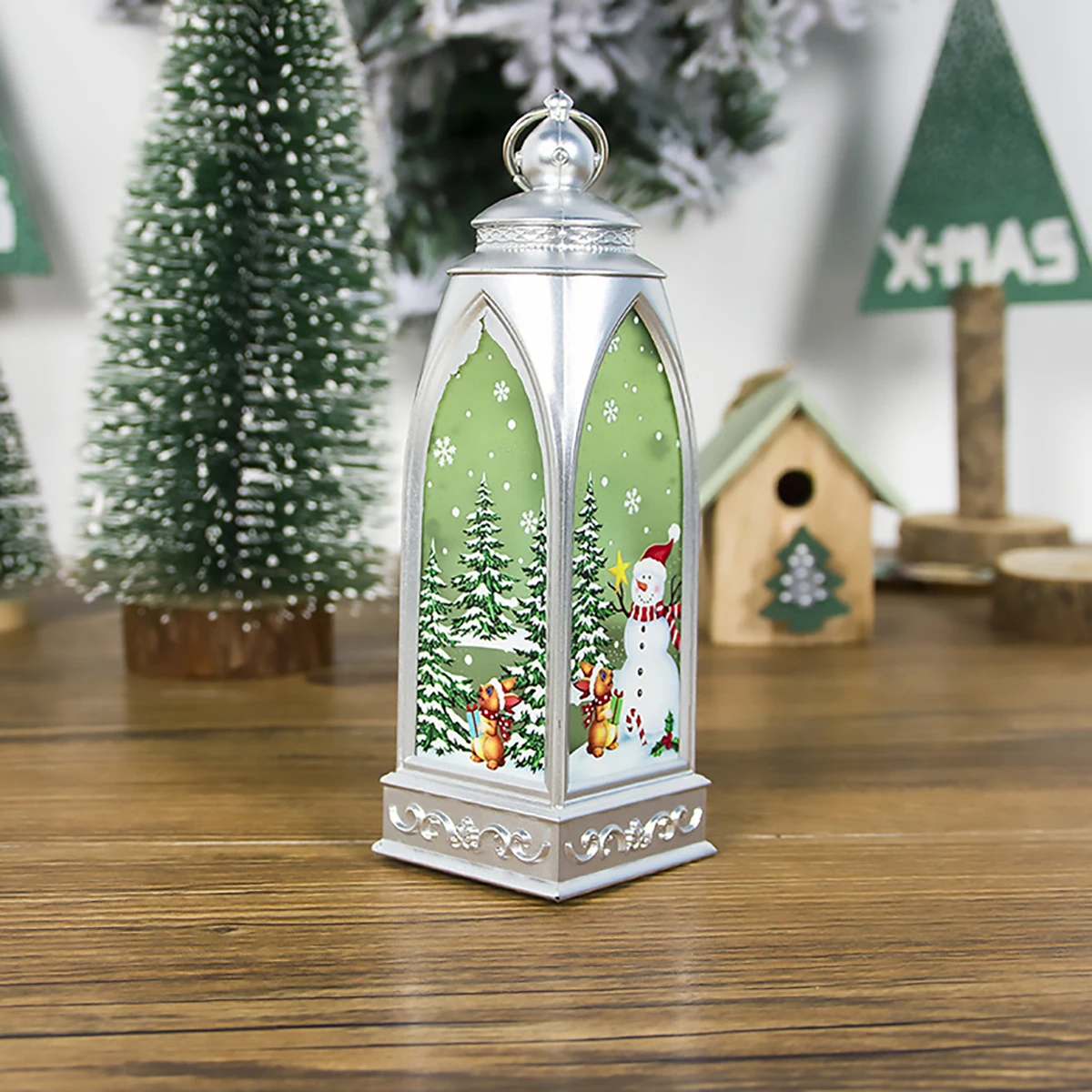 1 шт. Рождественское украшение подвесной светодиодный светильник Санта-Клаус