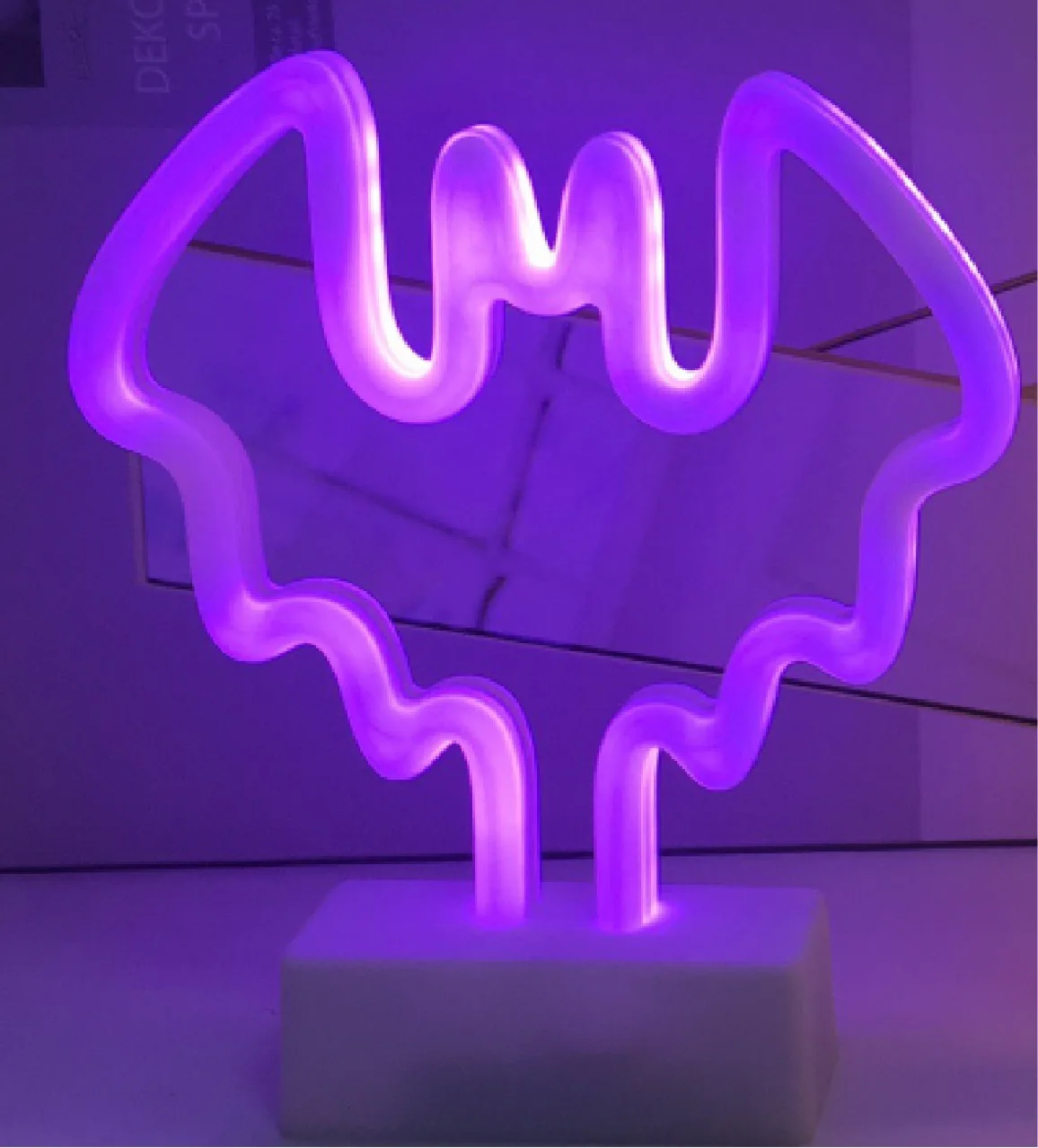 СВЕТОДИОДНЫЙ цветной неоновый светильник на батарейках Вечерние неоновые лампы