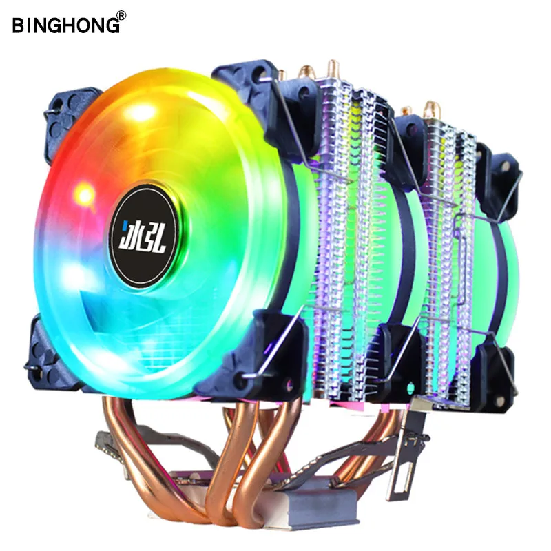 Lga 775 1155 1366 2011 X79 X99 Amd3 Am4 Universal Pc Silent Rgb Pwm Cooling Fan