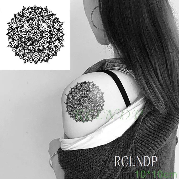 Водонепроницаемые временные тату-наклейки Лотос Тотем Ловец снов поддельные