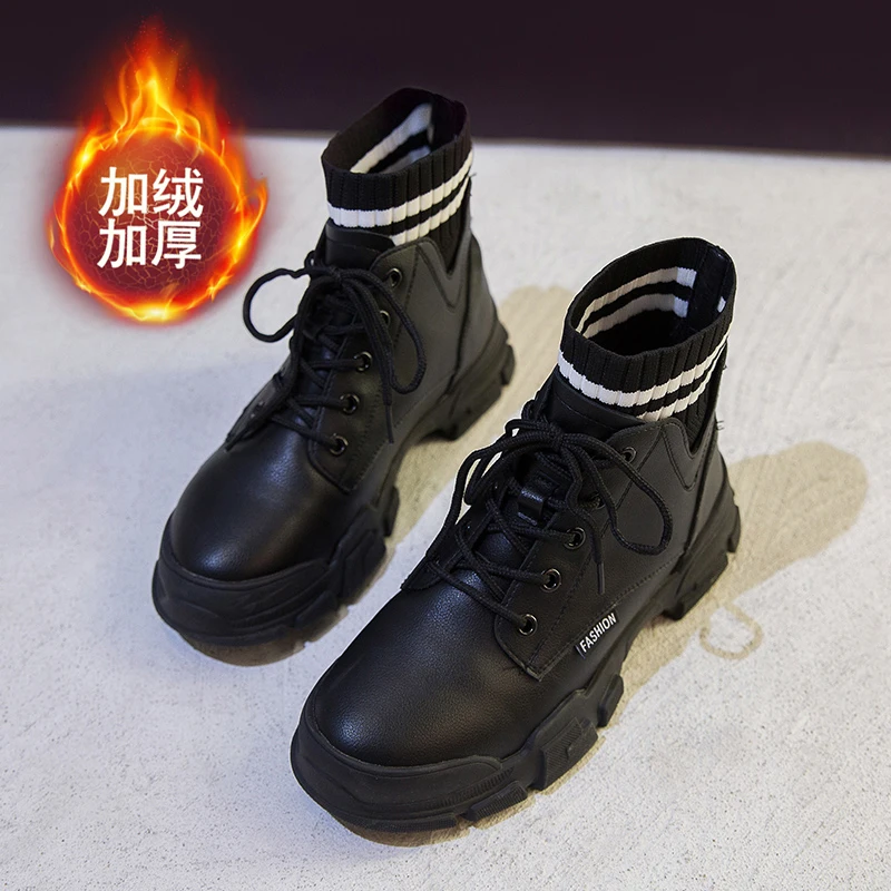 Женские ботинки женская обувь Новинка осени 2020 британские короткие из