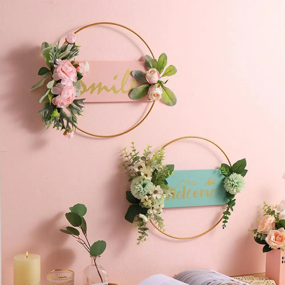 

Garland Decor Gorgeous Artificial Flower Iron Fake Hanging Garland Plants Decor for Home Decorations