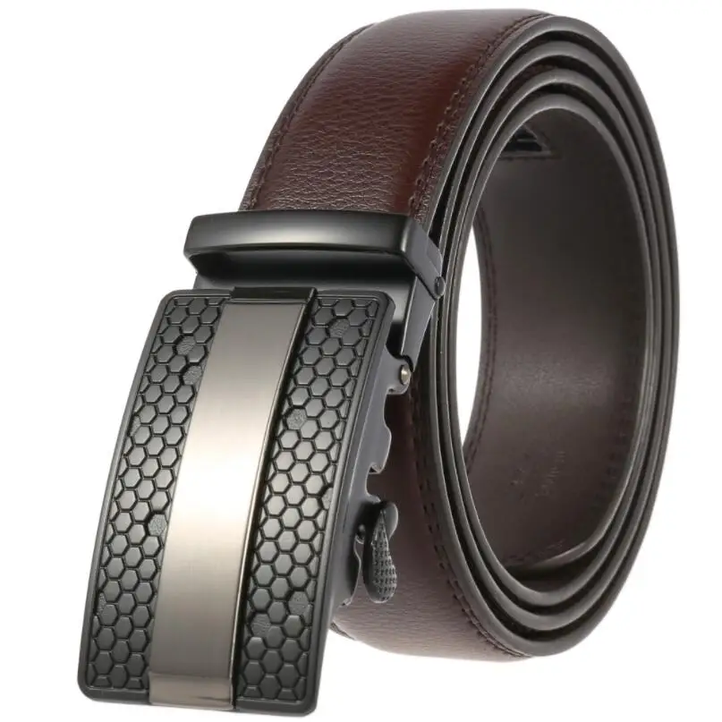

men leather strap male automatic buckle belts for men authentic girdle trend men's belts ceinture Fashion designer jean belt 3.5