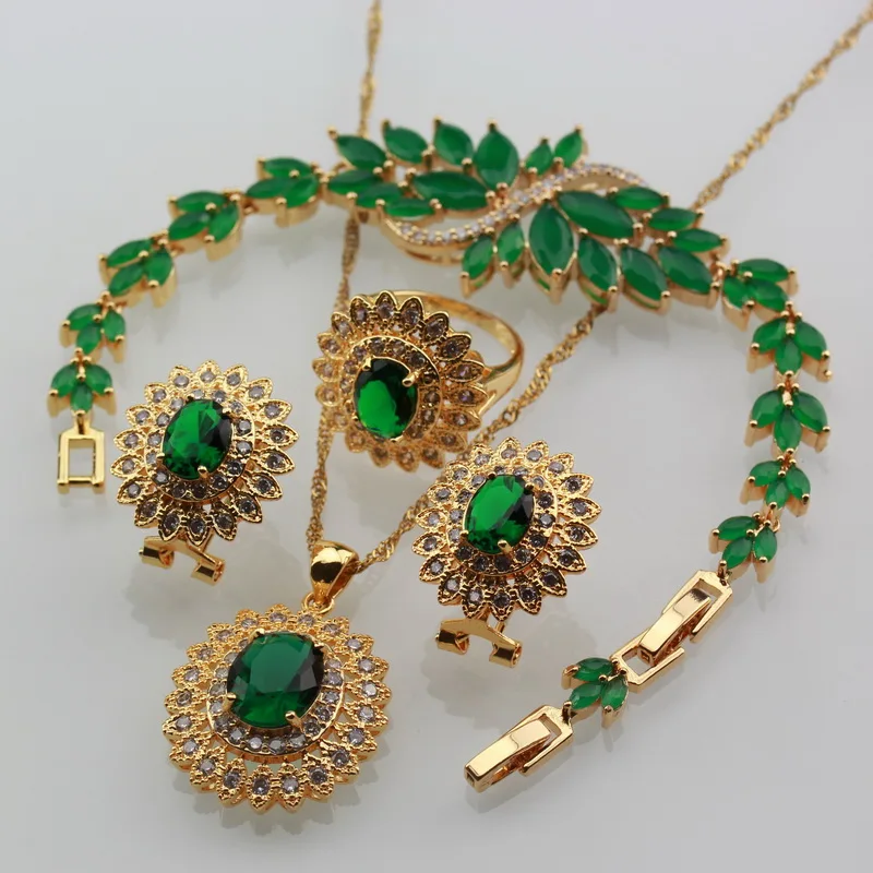 Эксклюзивные большие комплекты ювелирных украшений желтого и золотого цвета с