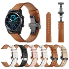 Ремешок для TicWatch Pro 2021GTX, кожаный браслет для наручных часов с застежкой-бабочкой, аксессуары для часов