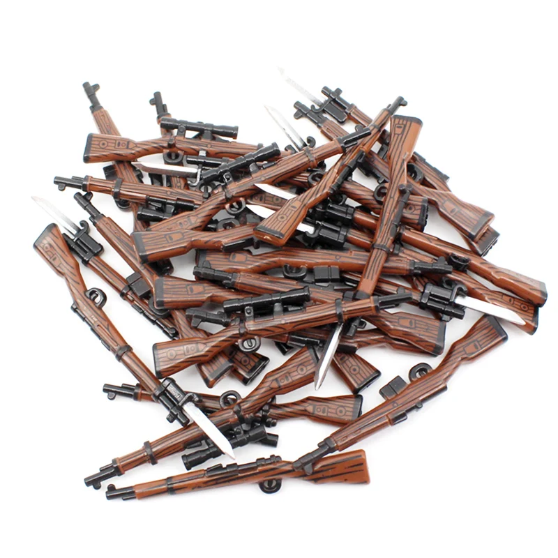 Новинка 10 шт./лот военное оружие MOC из древесного зерна Аксессуары для оружия