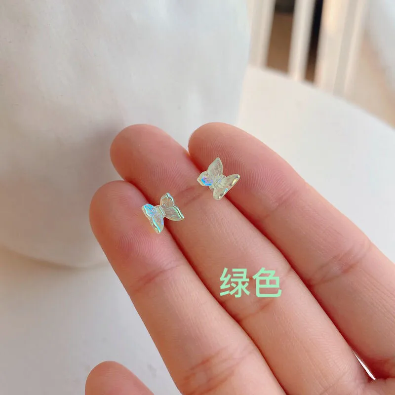 

Simple Candy Color Stereo Butterfly Stud Earrings For Women Girl Trendy Fairy Cute Style Resin Jewelry Egirls Accessories 2021