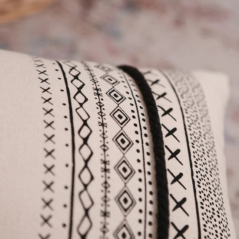 Цвета: черный бежевый постельное белье из хлопка с кисточками на плотной мягкой