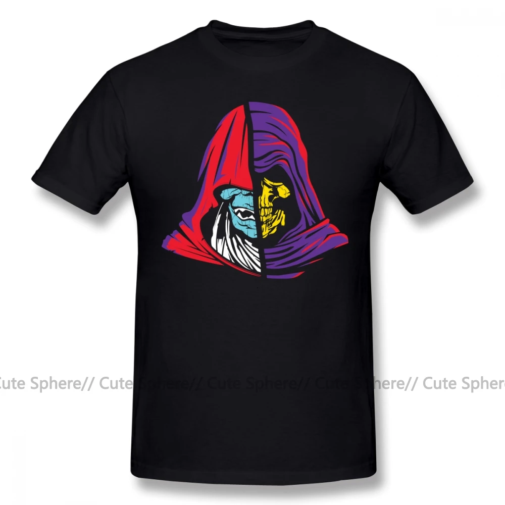 Skeletor футболка древние капоты зла футболка забавная хлопковая Футболка Мужская Классическая футболка с коротким рукавом и принтом ХХХ футболка - Цвет: Black