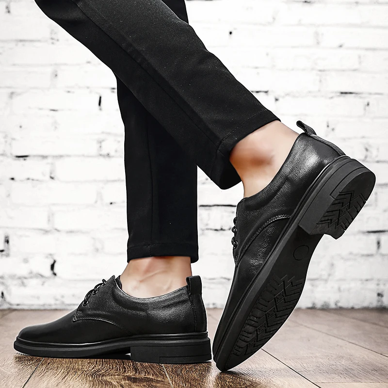 

Fashion Men Casual Shoes Mens Shoes Casual Leisure Black Zapatos Casuales Male Shoe 2020 New Men Breathable Leather Man Sapato