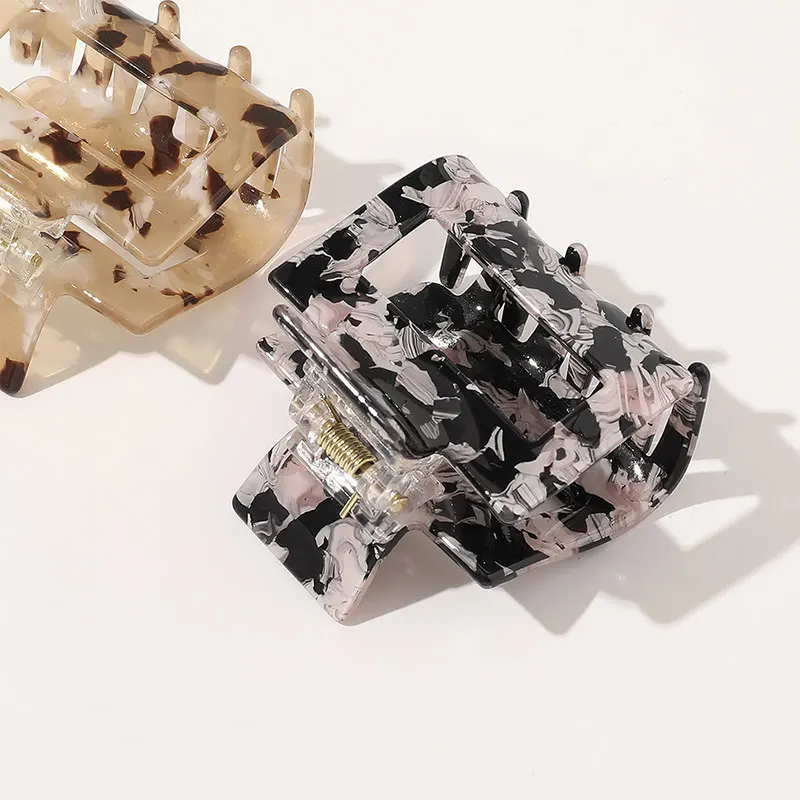 

1Pcs Simple Thicken Acrylic Acetate Hair Claw Clips Large Size Geometric Hollow Out Shower Hair Holder Barrettes Hair Crab