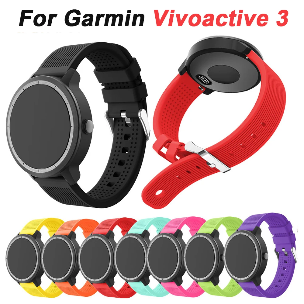 20 мм ремешок для часов Garmin vivoactive 3 Силиконовый 645 Galaxy watch активный сменный на