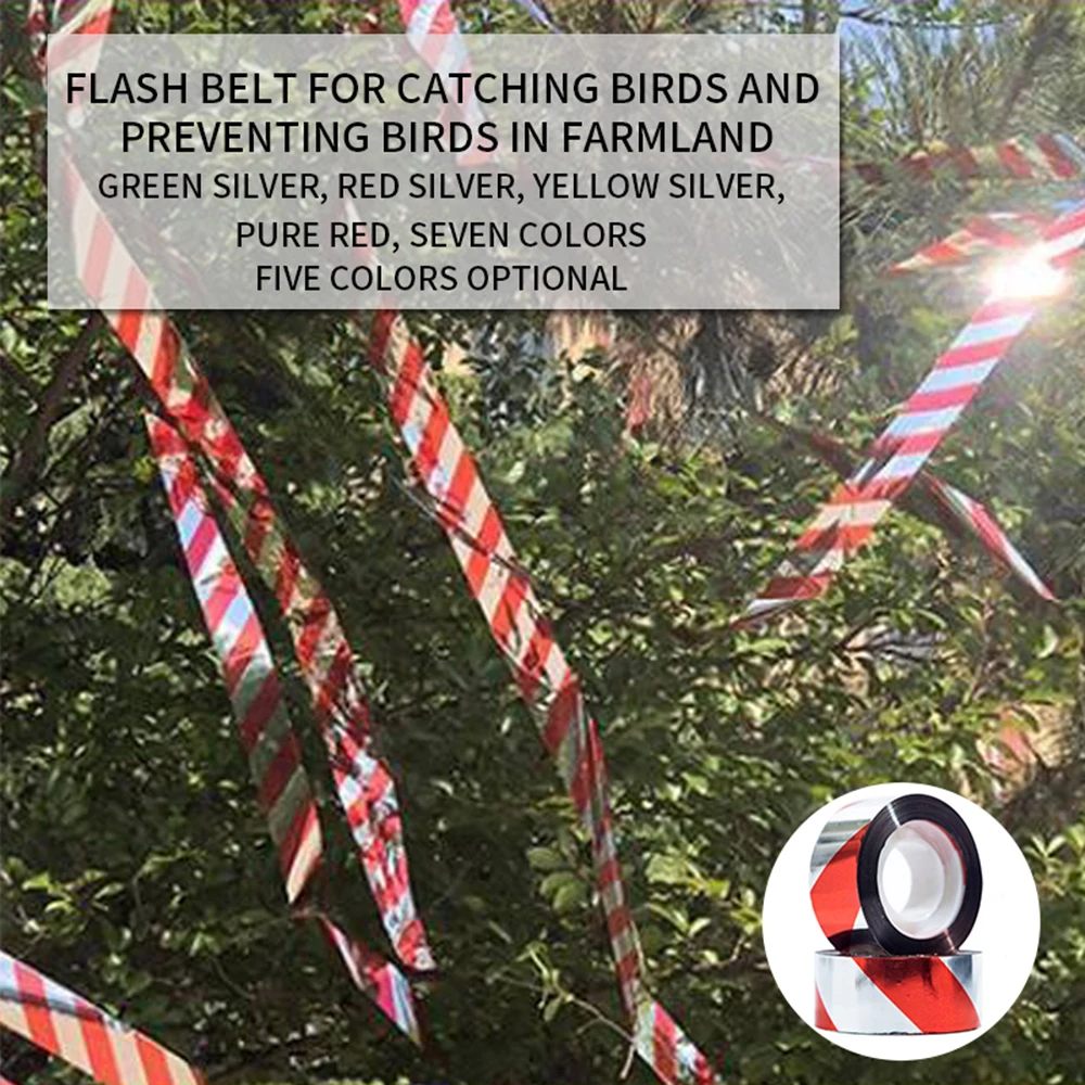 

Bird Scare Tape Anti Bird Tape Dual-sided Reflective Deterrent Scare Tape For Birds Pigeons Repeller Ribbon Tapes