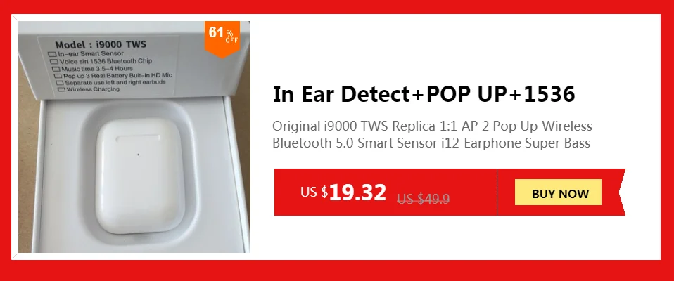 Hmsoxnd IFANS TWS I9 гарнитура беспроводные Bluetooth наушники с микрофоном зарядная коробка для IOS iPhone 6 7 Android Xiaomi samsung