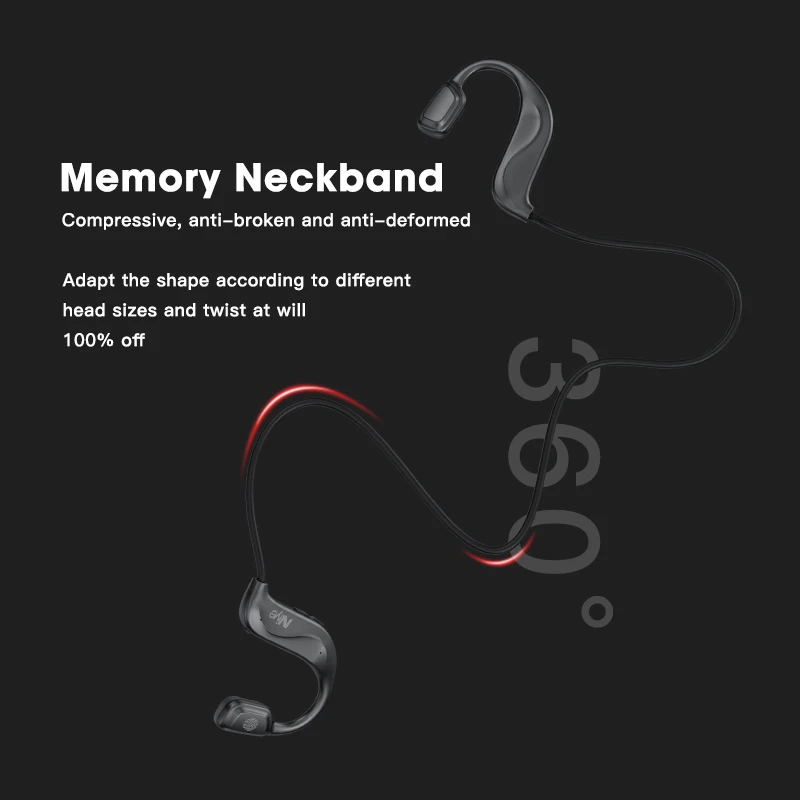 

Wireless Bluetooth Headset Sporting Headphones Running Earphones Sport Waterproof Open-Ear For Driving Cycling