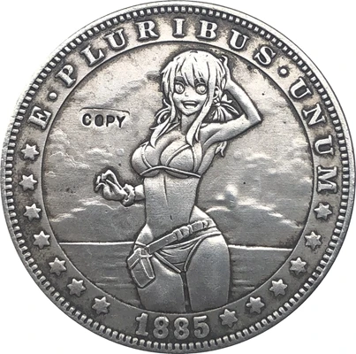 

Хобо никель 1885-CC сша Морган доллар Монета КОПИЯ Тип 102