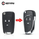 Откидной Чехол для ключа KEYYOU, 10 шт., для Opel, Chevrolet, Cruze, Aveo, Malibu, Epica, Lova 2009, 2010, 2011, 2012, 2013