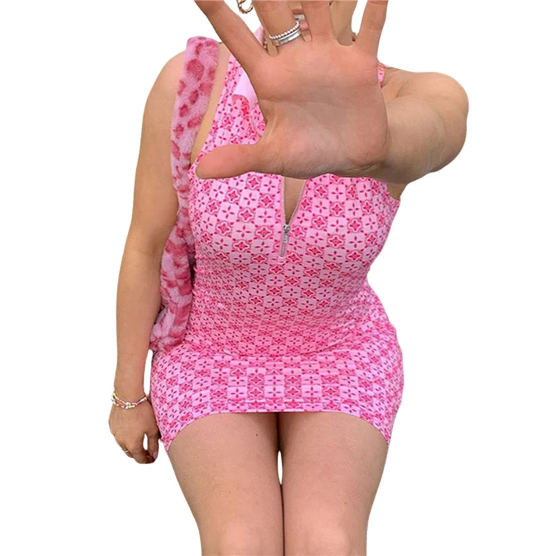 Женское повседневное облегающее платье без рукавов летнее модное короткое на