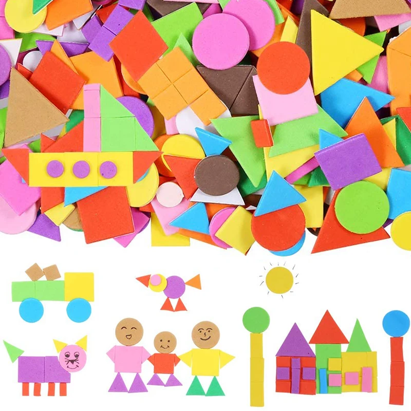 

Jigsaw Puzzle Toys Foam Stickers Geometry Puzzle Children Education DIY Toys Baby Montessori Educational Learning Toys
