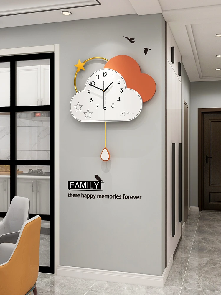 

Modern minimalist wall clock light luxury creative clock living room bedroom home fashion net red decoration Nordic clock wall