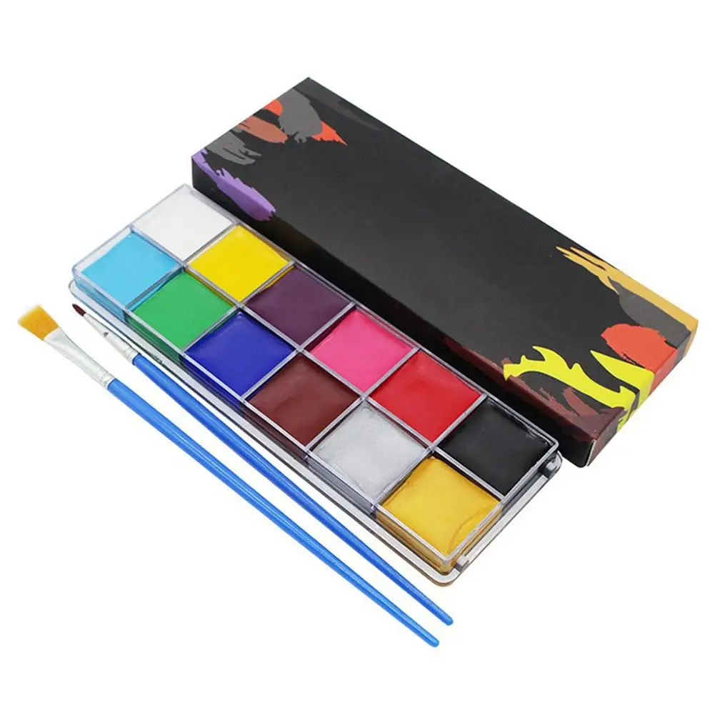 Набор красок для боди арта и грима 12 цветов|Чернила тату| |