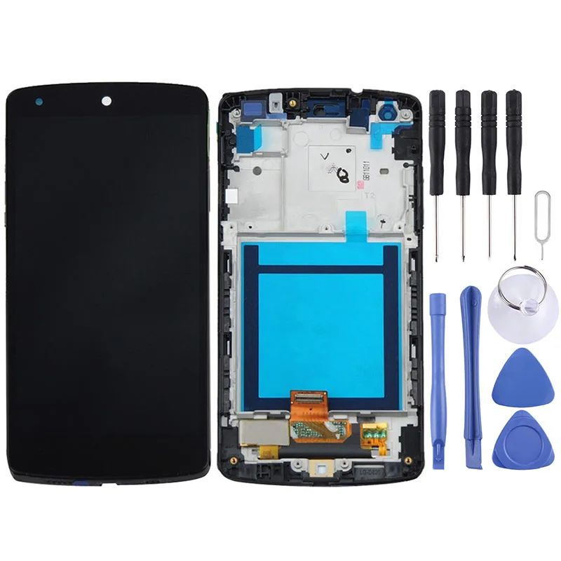 2019 Новый ЖК дисплей + сенсорная панель с рамкой для Google Nexus 5 / D820 D821 (черный)|Экраны